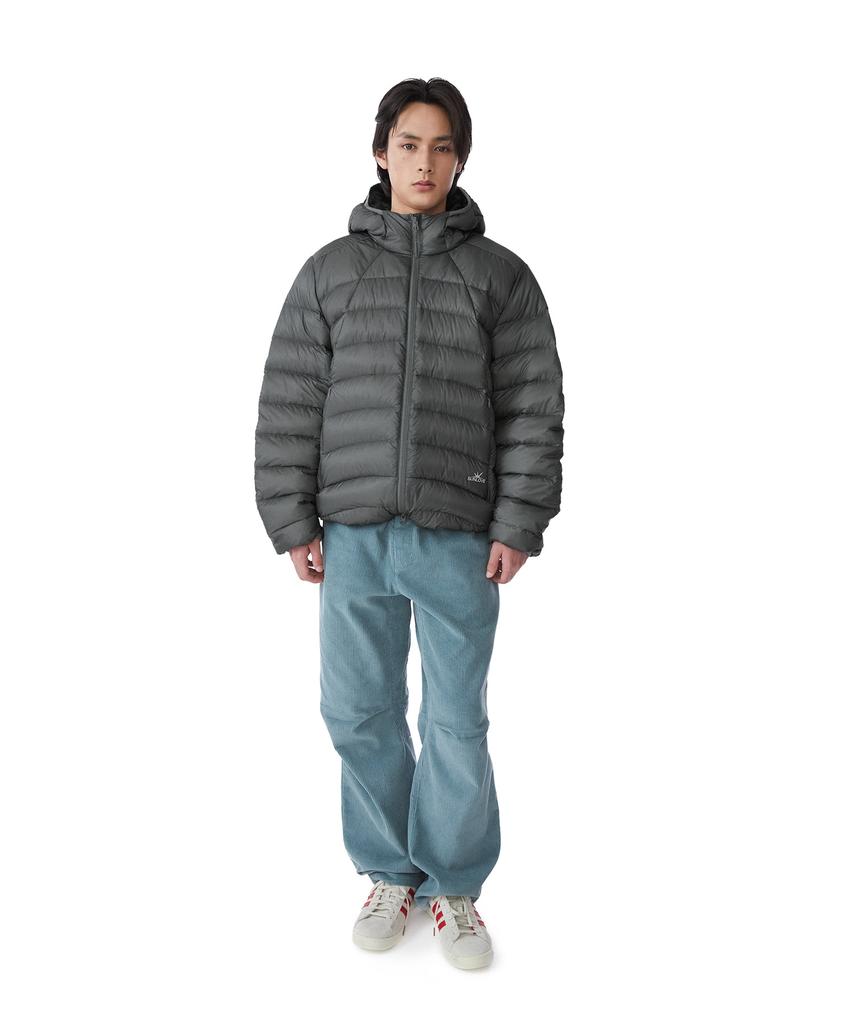 Sunlovetour Hooded Fly Light Down Jacket Khaki