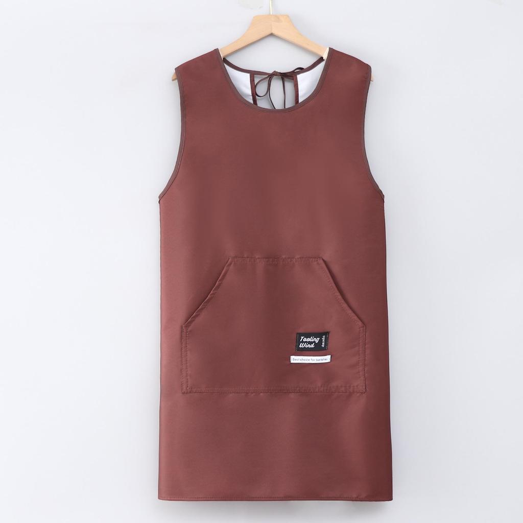 Waterproof Oil-Proof Sleeveless Kitchen Apron for Women - Fashionable and Breathable