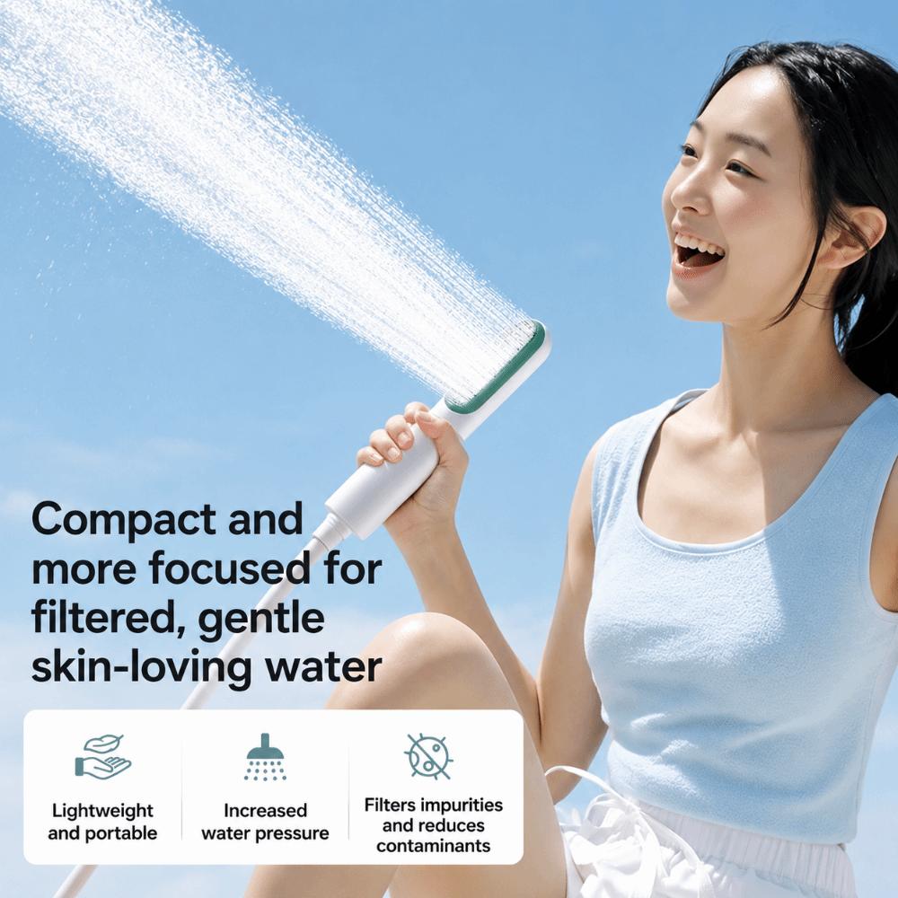 With Filter High Pressure Shower Nozzle Telescopic Universal Shower Sprayer  Travel