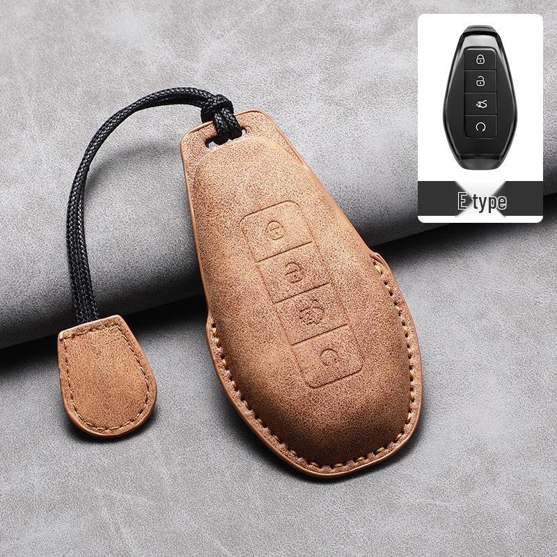 High-End Faux Suede Protective Shell for BYD D9 Car Key