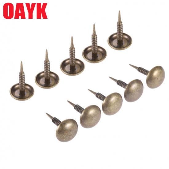 OAYK 100 Stück Antikbronze Polsternägel Schmuck Holzschatulle Sofa Ziernagel Reißzwecke Türnagel Möbel Heimdekor 8mm*15mm Beschläge