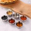 Sauce Dipping Bowl 304 Stainless Steel Dipping Cups Round Sauce Dishes Mini 6/12 Pcs Reusable Seasoning Cups Dipping Cups