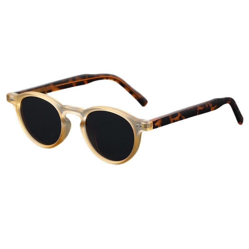 New Retro Round-Frame Sunglasses Fashionable Street Style Shades UV400 Unisex Outdoor Travel Anti-UV Sun Glasses