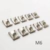 10pcs Stainless Steel U Type Clips Plate Leaf Spring Nut M6 M5 M4 M8 8mm 5mm 6mm 4mm Reed Nuts for Car Motorcycle Scooter ATV