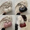 French Minimalist Crossbody Bag Pu Material Streetwear For Women