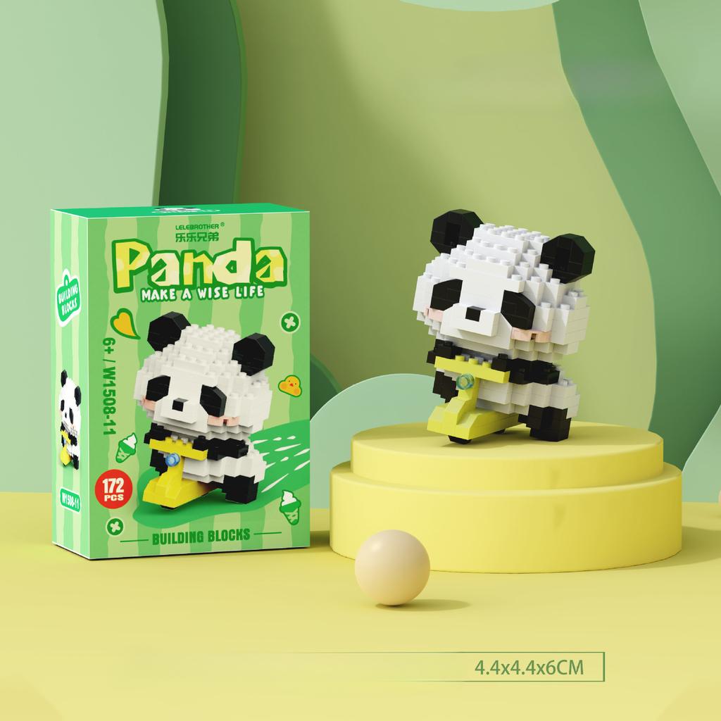 Velká velká panda květina ovoce Lai Menglan panenka Puzzle sestavení stavebnice dárková hračka