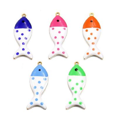 Hypoallergenically Fish Pendant Necklace Sensitive Skin Stainless Steel Jewelry Making Accessory for Earrings Bracelet