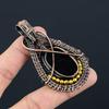 Black Onyx Jewelry, 999 Copper Wire Wrapped Pendant Handmade Gemstone Jewelry, Gifts For Wife Brand New Pendant
