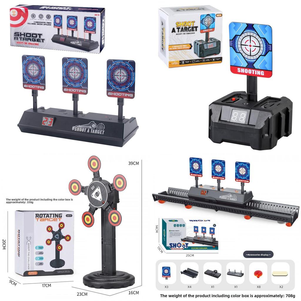 Childrens Electronic Autorecoil Shooting Target With Rotating Moving Target For Kids Play