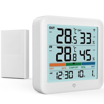 VOCOO Digital Large LCD Date Temperature and Humidity Trend with Prevents Dryness and Heatstroke Thermometer/Hygrometer, Indoor/Outdoor Use, Screen,
