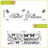 Sweet Dreams Wall Stickers Bedroom Decoration Diy Home Decals Quotes Mural Arts Printing Pvc Poster LS