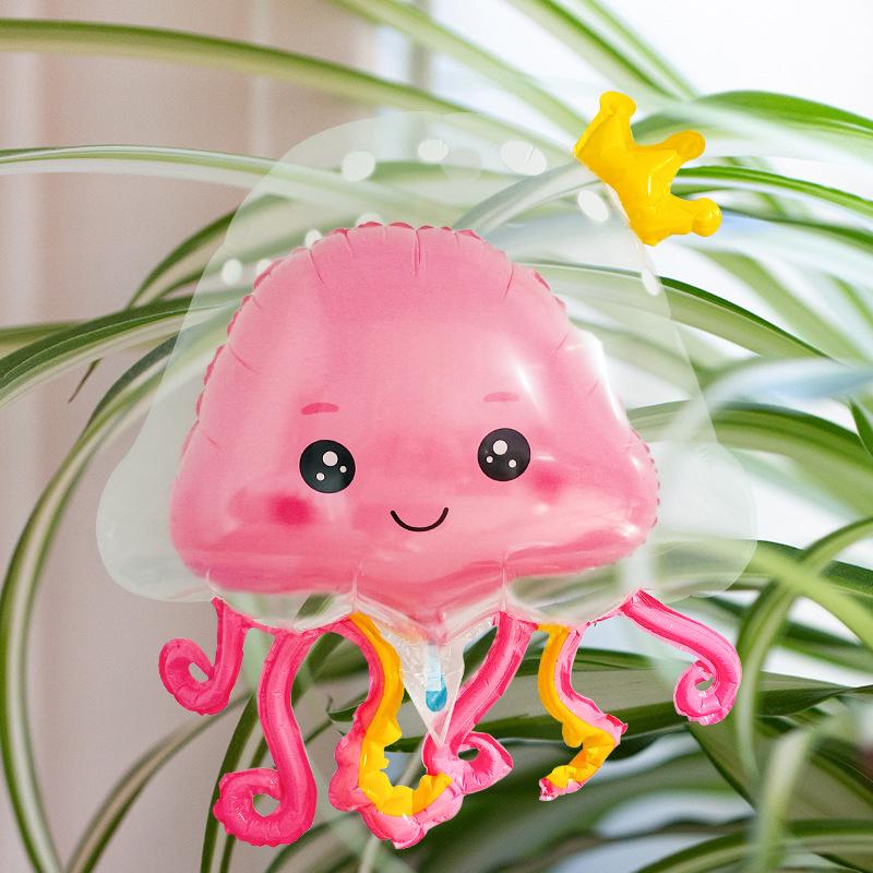 Jellyfish Multicolor Balloon Party Decoration Multicolor Jellyfish Bubble Balloon Children'S Toy Aluminum Film Balloon