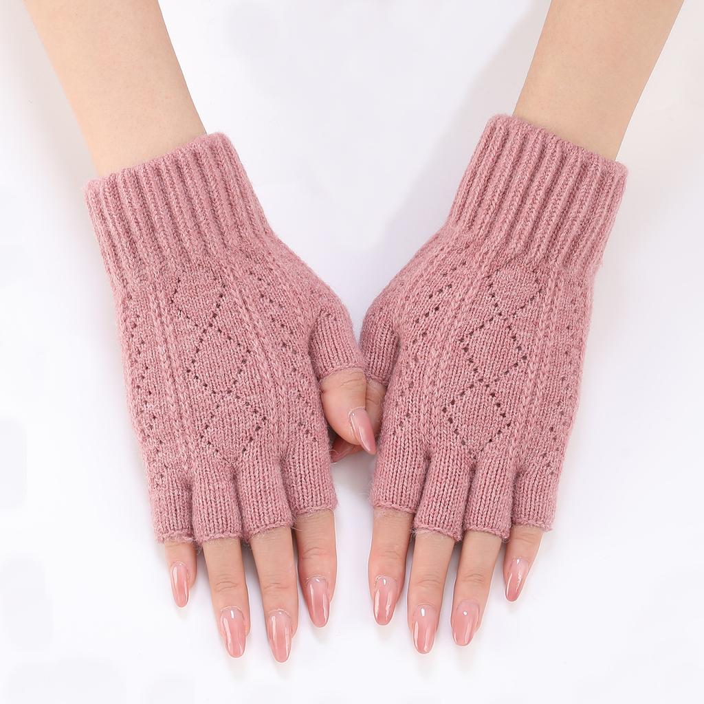 Neuer Herbst- und Winter-Damen-Strick-Woll-Warm-Handgelenk-Schutz mit einem rautenförmigen ausgeschnittenen Finger-Arm-Schutz und einem modischen fingerlosen Ärmel