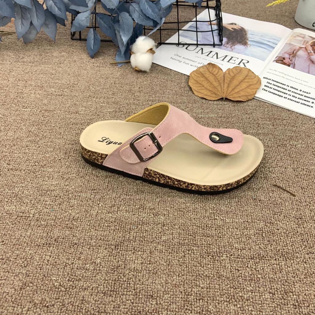 Fashion Fashion Retro Woman Shoes Summer New Round Toe Flat Shoe Comfort Versatile Women's Slippers Simple Soft Soled Women's Flip Flops