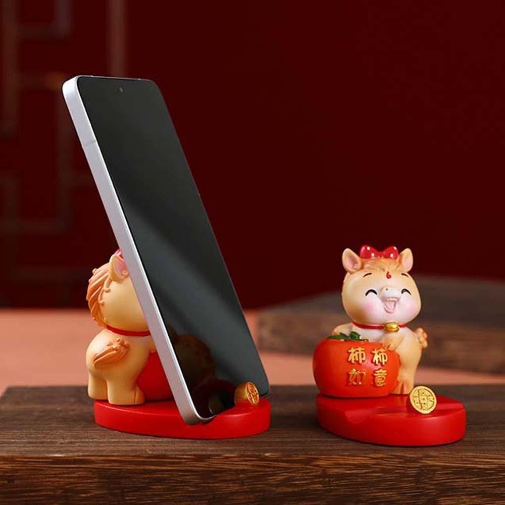 Festival Decorative Lion Dance Ornaments Mascot Mobile Phone Stand Spring Festival