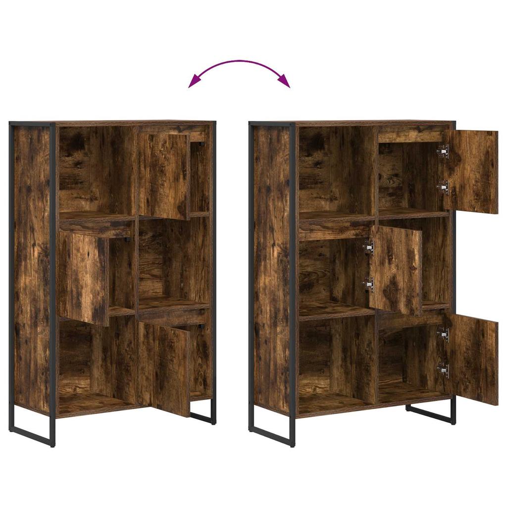 Bookshelf Smoked Oak 68 x 30 x 108.5 cm Particleboard