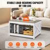 31.5" Farmhouse Coffee Table Square Table with Open Storage Compartment