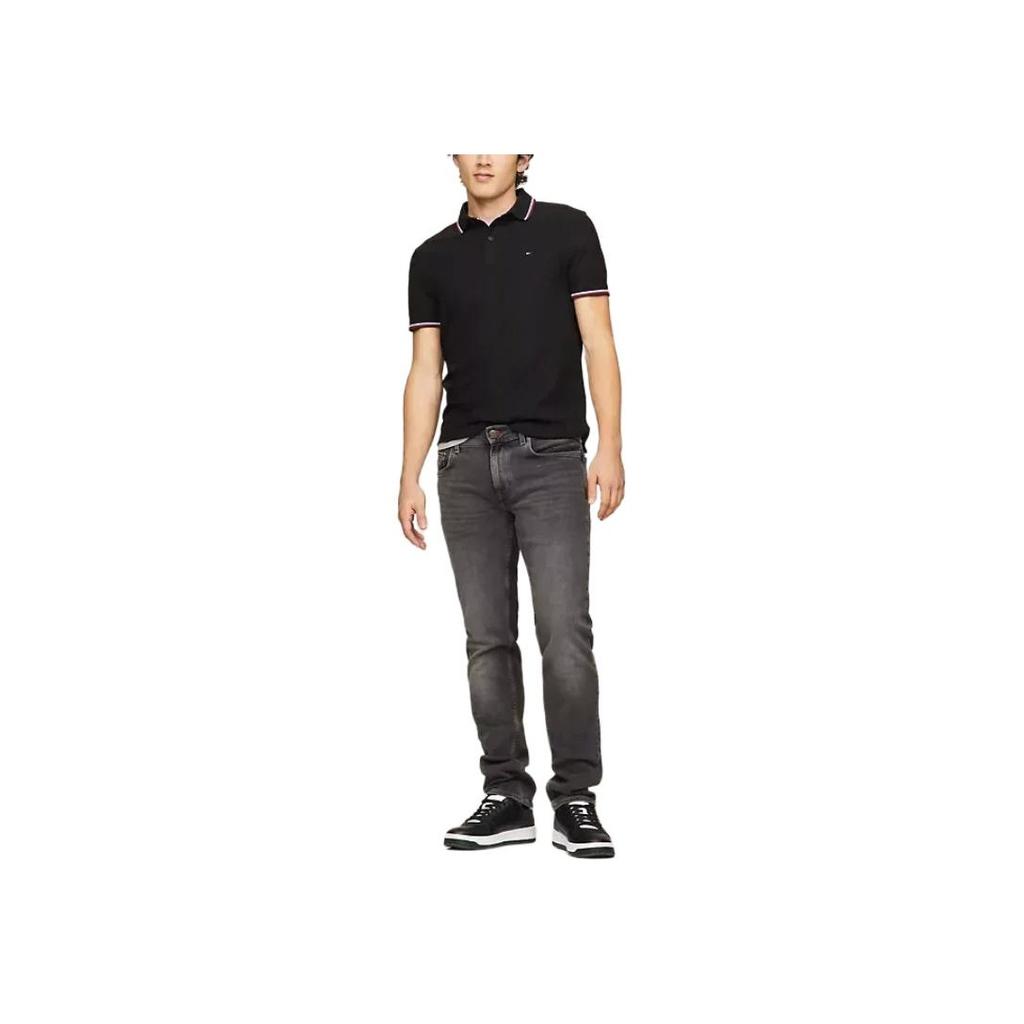 Tommy Hilfiger Casual Logo Short Sleeve Polo Shirt Men polo shirts Black 78JA019-BDS