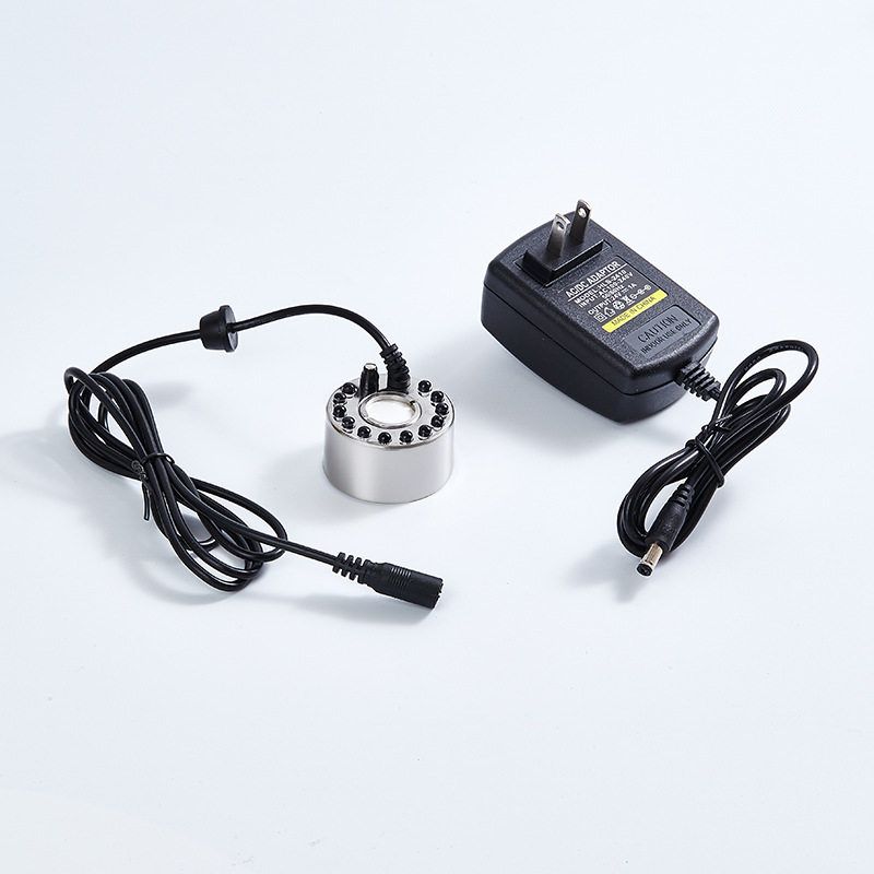 Upgraded Heavy Fog Pool Fish Tank Mister Rockery Bonsai Atomization Landscaping Humidifier Ultrasonic Atomizer Lantern Atomizer + Power Supply [Large Fog Volume]