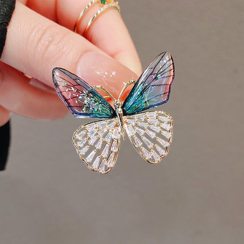 Simple Butterfly Brooch High-end Elegant and Feminine Niche Design Pin Suit