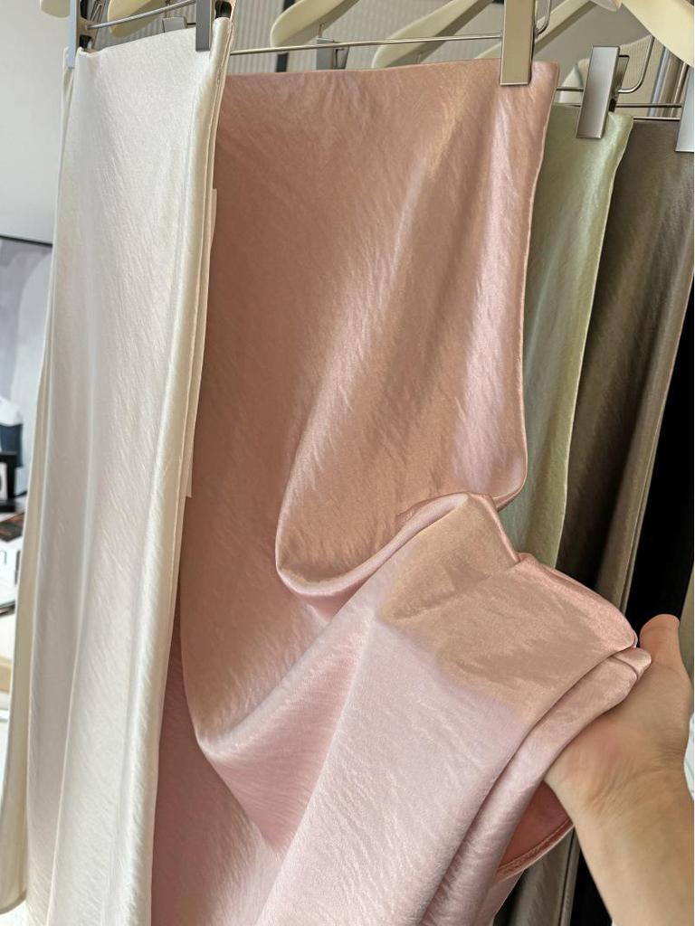 Eleganter Damen-Midirock 2025 aus Acetat-Satin mit Fischschwanz, A-Linie und schmeichelndem Fall