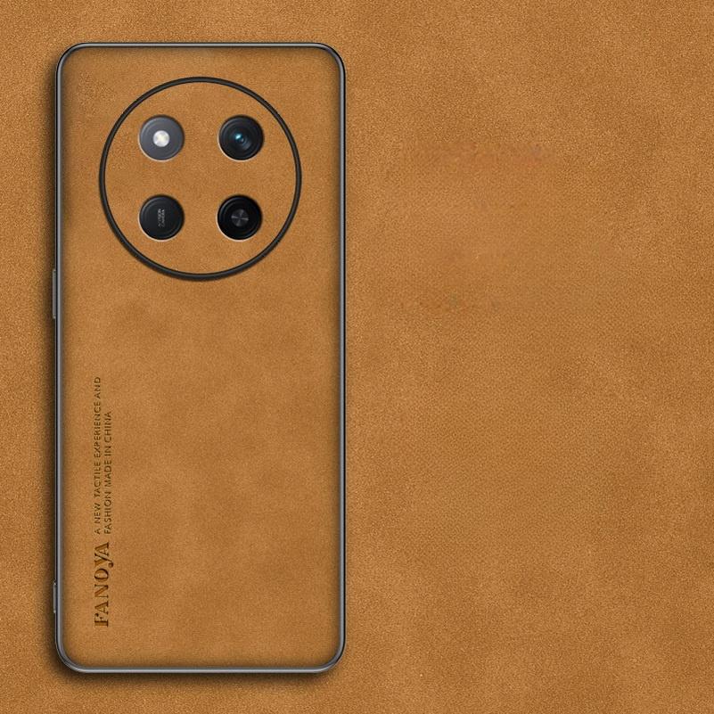 

Чехол из овчины для Honor X9C, матовый противоударный чехол из искусственной кожи для Honor X9C X9A X9B, чехлы с мягкой рамкой Honor X9C коричневый