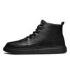 2025 Autumn New Men's Shoes British Style High-top Men's Fashion Casual Shoes Trendy Business Black Platform Leather Shoes