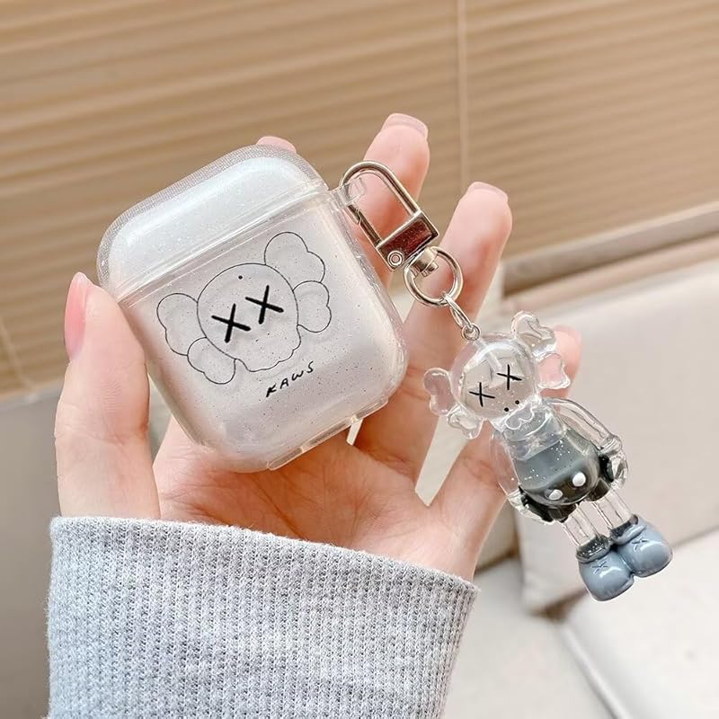 

AirPods 1 & 2 for case Cowes air pots 1st and 2nd generation cover cute Fashionable with key chain lightweight dustproof Loss prevention air pods 1/2