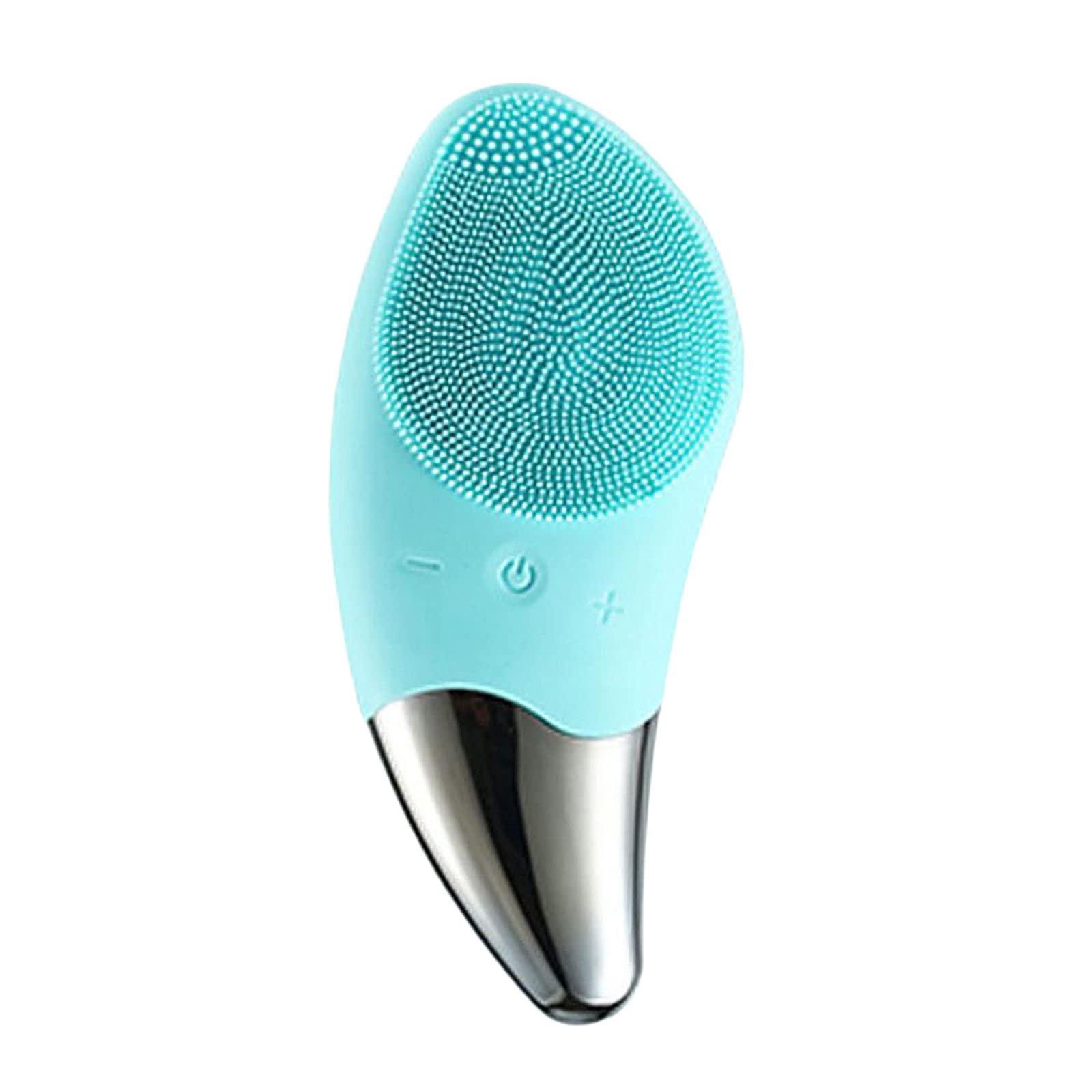 

USB Перезаряжаемая Силиконовая Щетка для Умывания Лица, 6 Звуковых Режимов Ухода за Кожей и Отшелушивания, Обеспечивает Лучшее Впитывание Косметических Средств зелёный