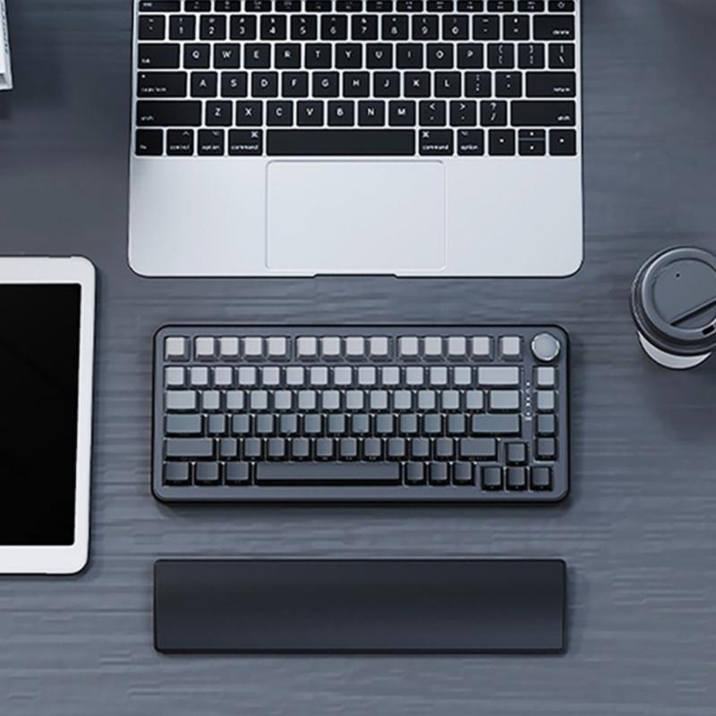 Memory Foam Wrist Cushion For 81 Keyboards Waterproof PU Slip Proof Desktop Grip Ergonomic Wrist Support