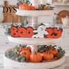 Indoor Seasonal Party Supplies Wooden Halloween Table Sign, Vintage Letter Tabletop Decoration, Spooky Standing Unique Photo Prop Block Sign