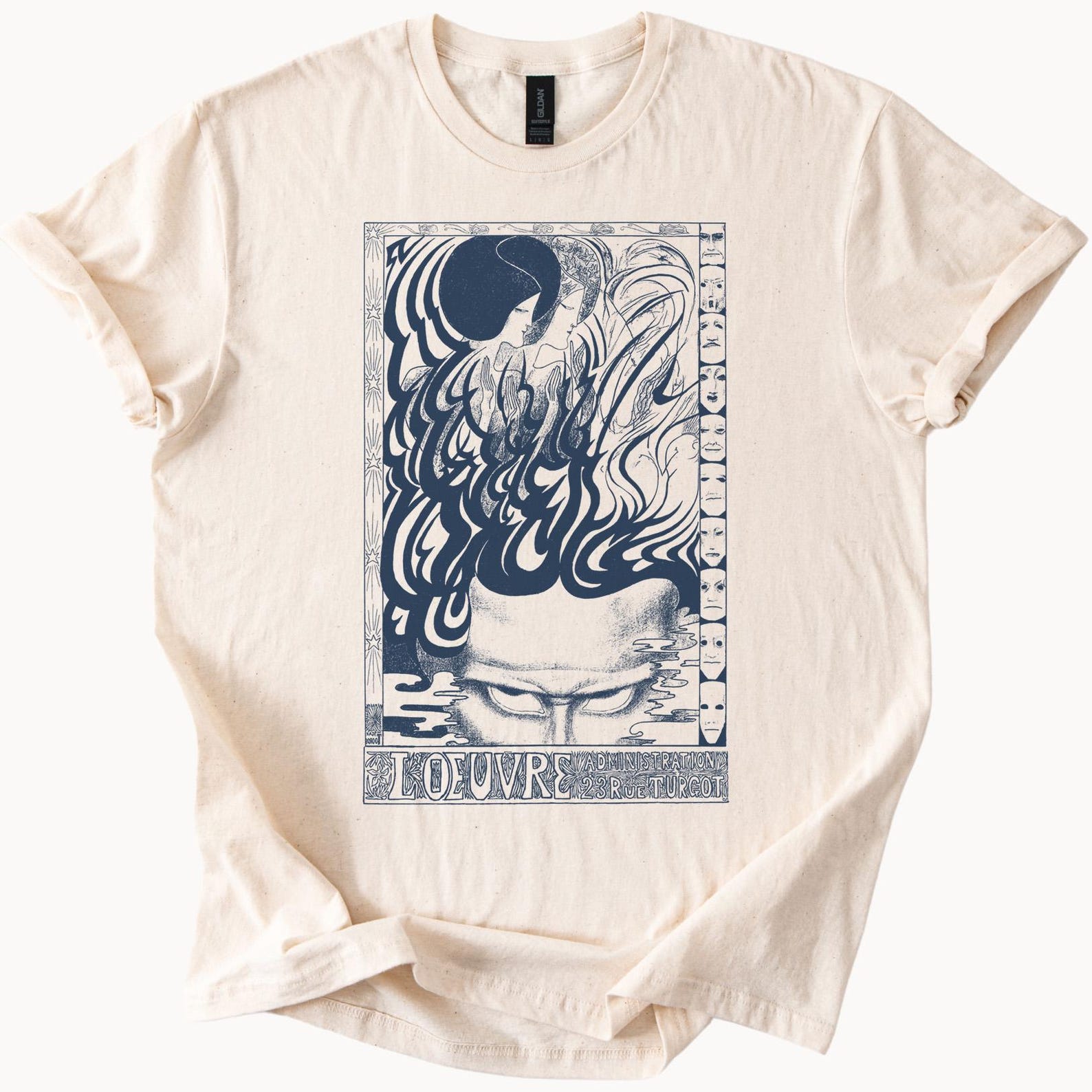 Louvre Abstract Flame Art Graphic Tee 130