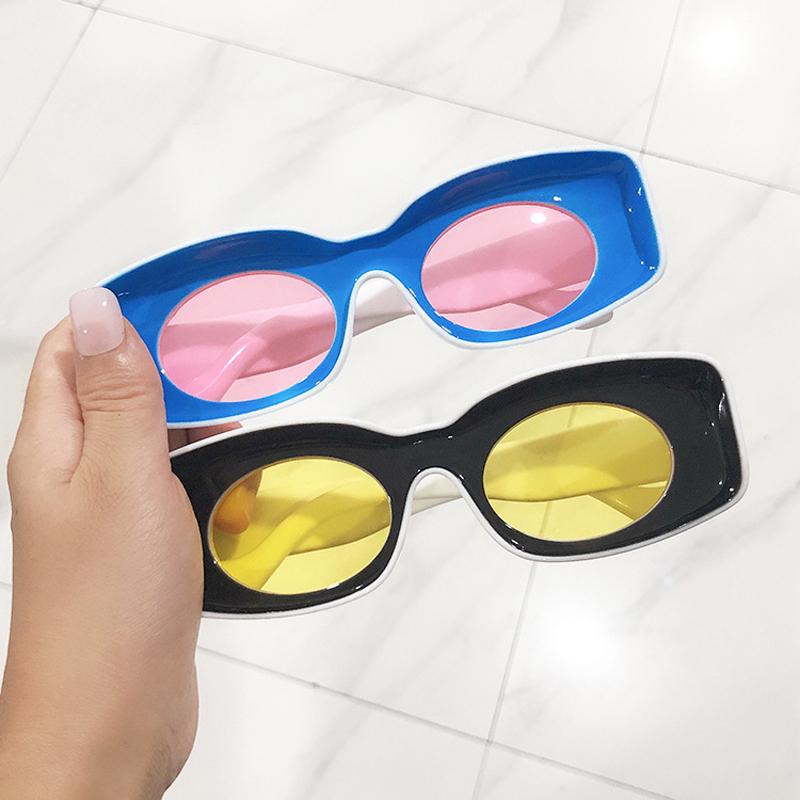 Brand Designer Square Sunglasses Man Personality Fashion Sun Glasses Vintage Male Hip Hop Shades