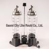 ZISIZ Light Luxury Glass Oil Dispenser Set with Auto-Flip Spout & Rack