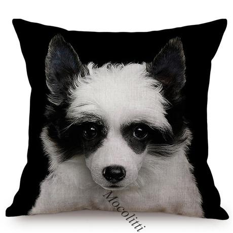 Pet Dog Portrait Print Sofa Throw Pillow Case Dachshund Terrier Samoyed Living Room Chair Decoration Cushion Cover Cojines