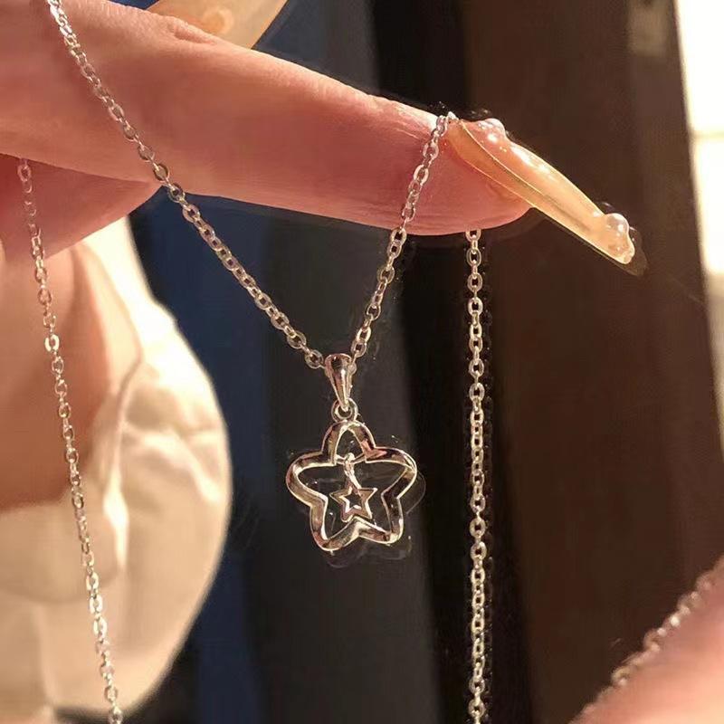 Fashion Star Pendant Galaxy Necklace for Women Men Egirls Y2K Cool Couples Necklace Clavicle Chain Original Party Jewelry Gift