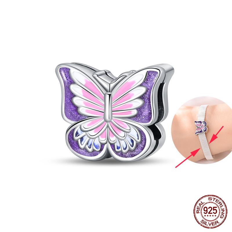 New Copper Heart Shaped Cat Claw Butterfly Four Leaf Clover Charms Beads Fit Qikaola Original Bracelets Diy Jewelry