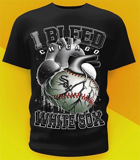 Chicago White Sox Bleed Shirt Sizes!! Youth-6XL 3XL