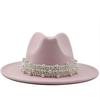 Modern Design  Wool Felt Wide Brim Flat Top Hat Formal Fashion Women Fedora Hat