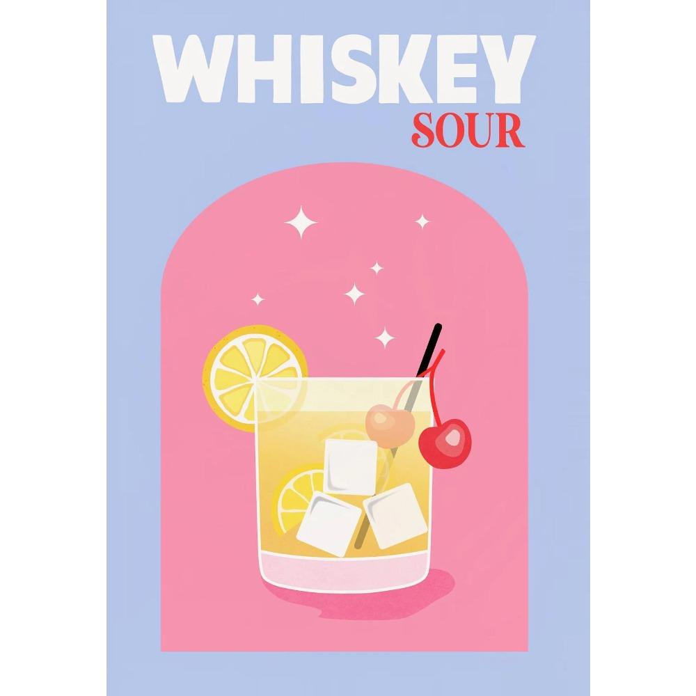 Simplicity Colorful Cocktail Posters Trendy Drinks Prints Whiskey Bar Cart Prints Canvas Painting Wall Pictures Home Bar Decor