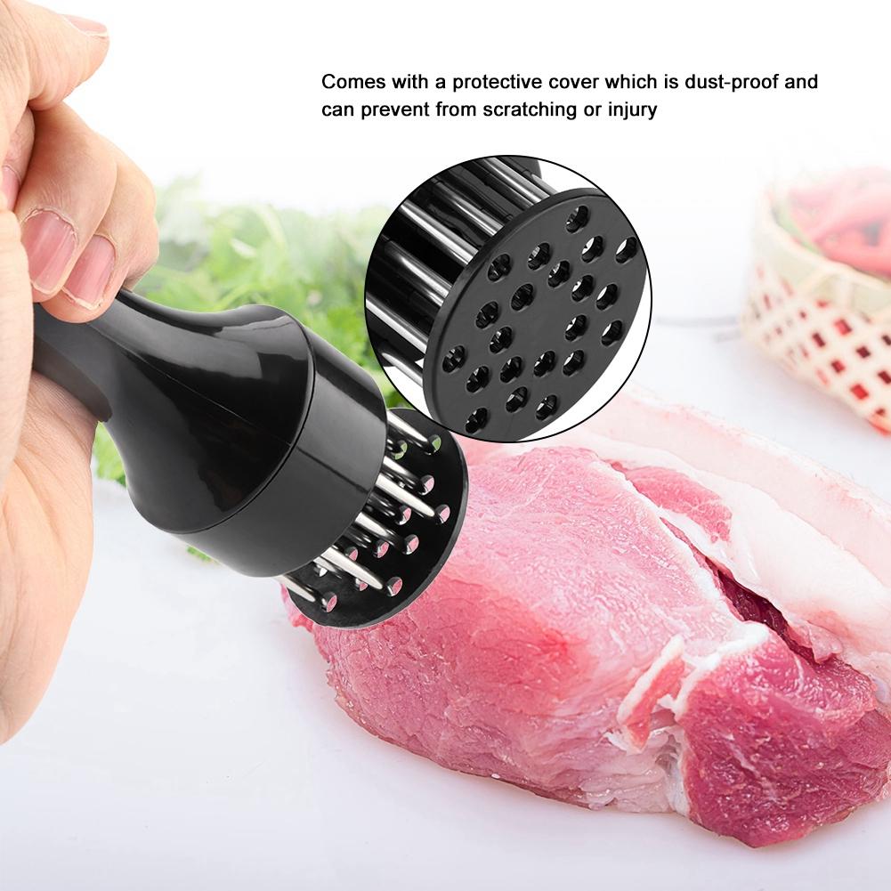 Stainless Steel Ultra Needle Blade Tenderizer for Tenderizing Steak Black