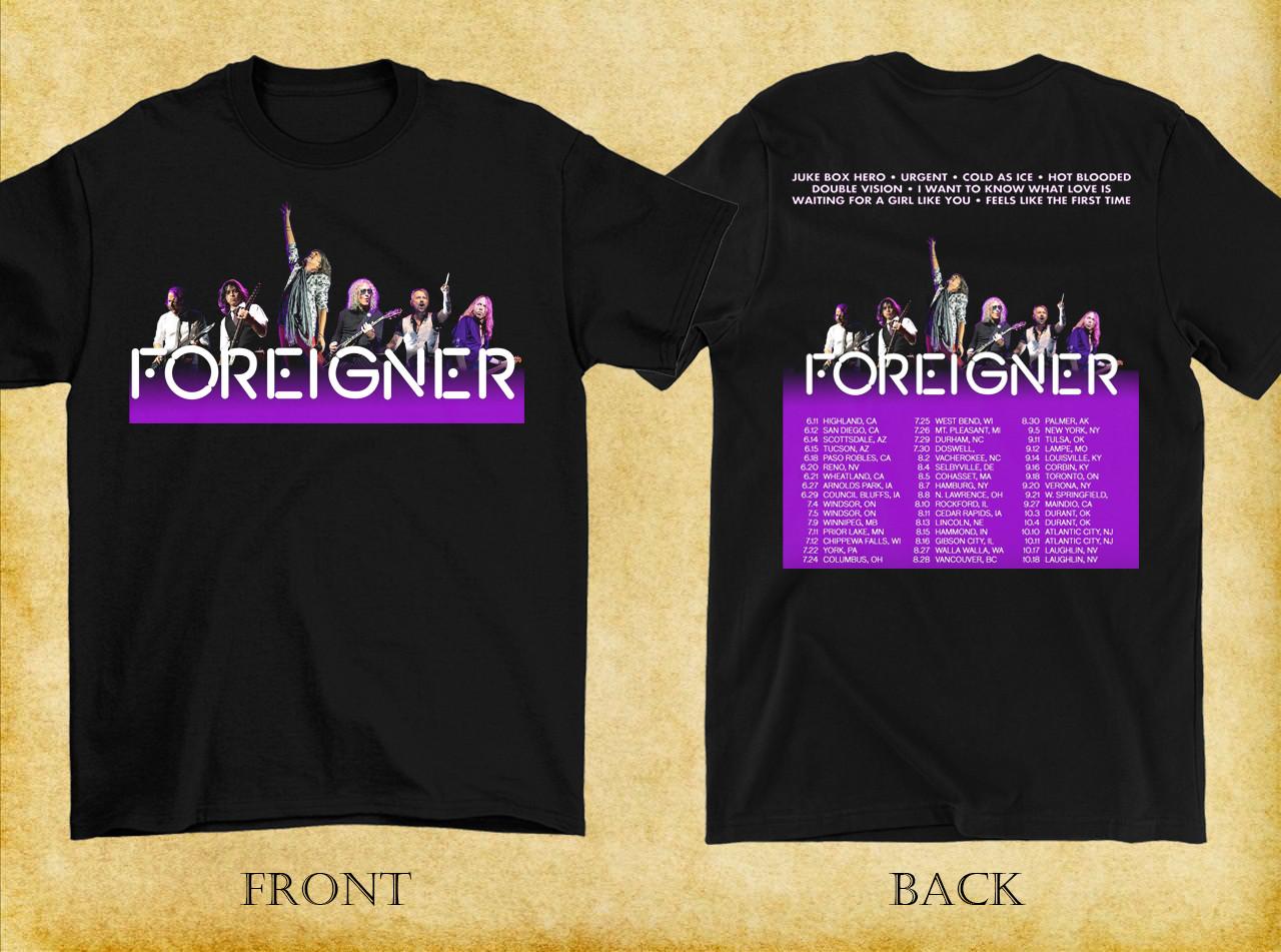 2 Sides Foreigner Band 2025 Tour Shirt Black Unisex S-5XL 1V0203 XXXXL