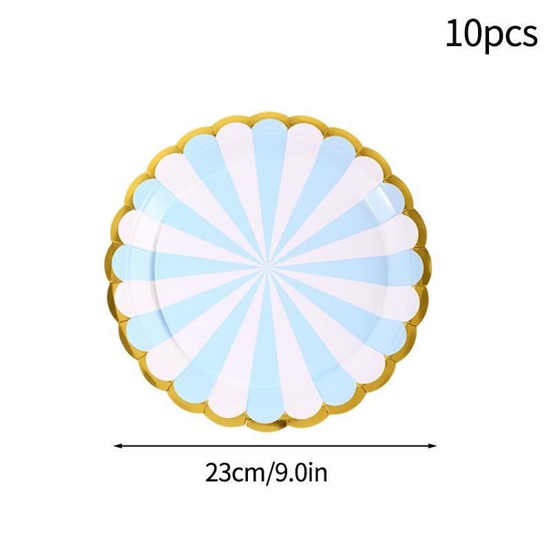 10Pcs CampingPicnic Tableware Set Disposable Paper Dishes Plate Cup Outdoor Camping Accessories Portable Cutlery