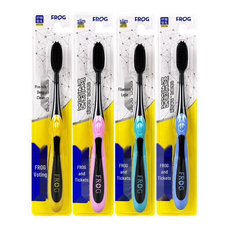 Frog 678A C2 Edition Deep Cleaning Carbon Silk Toothbrush (4-pack)