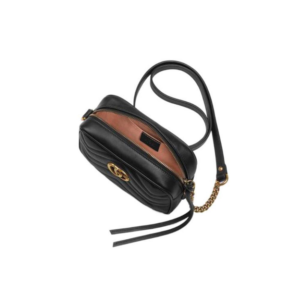 Gucci GG Marmont Matelassé Mini Bag Nero Women Shoulder_bags Black 448065-DTD1T-1000