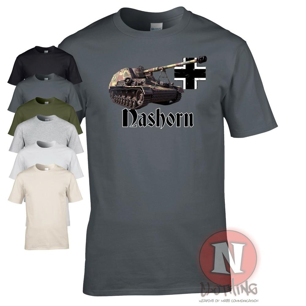 T-Shirt Nashorn Chasseur De Char WW2 Allemand Militaire Armure Monde Des Tanks
