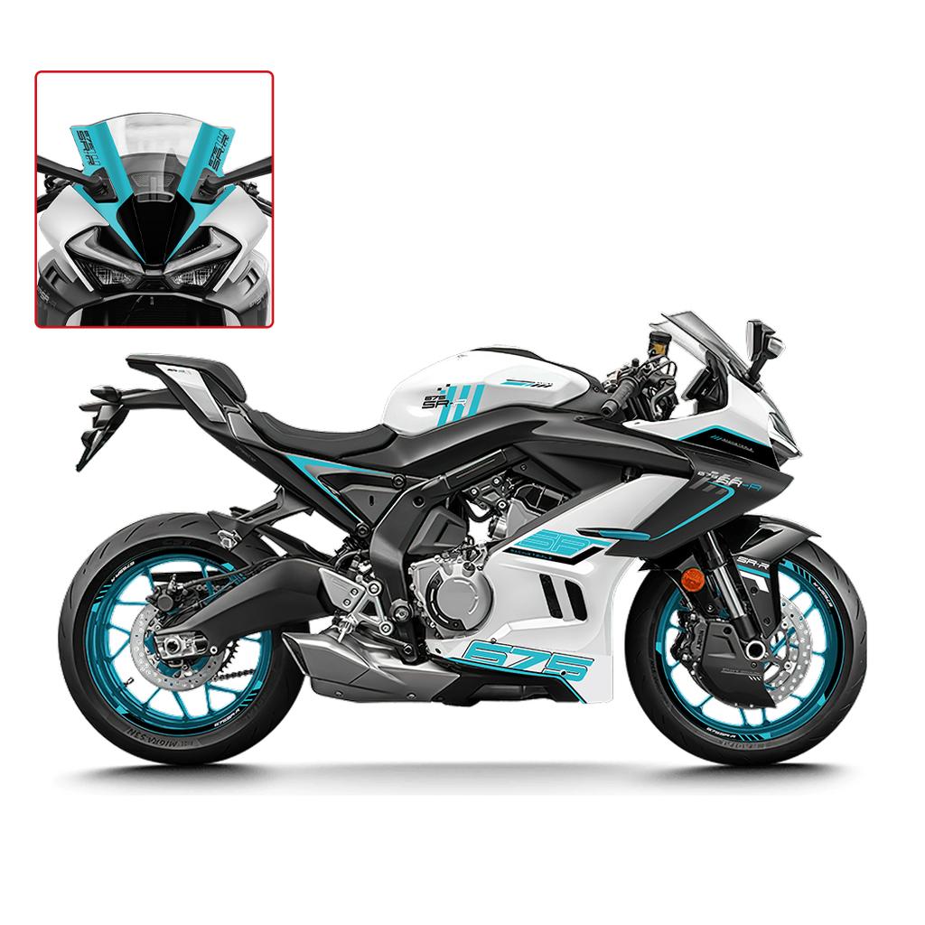 Used For CFMOTO 675SR Motorcycle Fairing Stickers Kits Motor Bike Head Area Can Choose Pattern