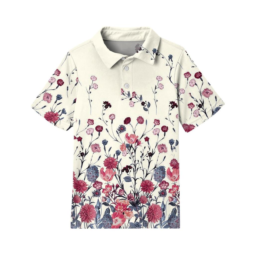 Children's Daily Casual Short-sleeved Print Tops T-shirts  Shirts