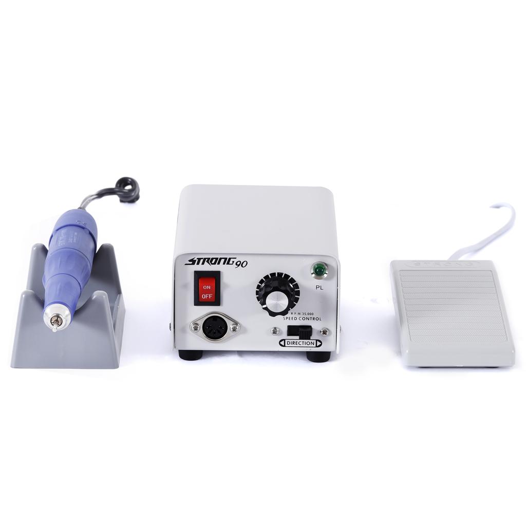 40000rpm Micromotor Portable Strong 90 With Handpiece 105L Corundum Bits Manicure
