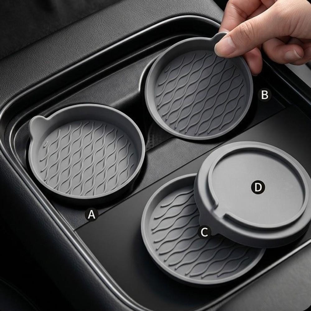 Silicone Car Cup Mats Waterproof Silicone Cup Holder Mats Small Car Cup Mats For Car Cup Holders
